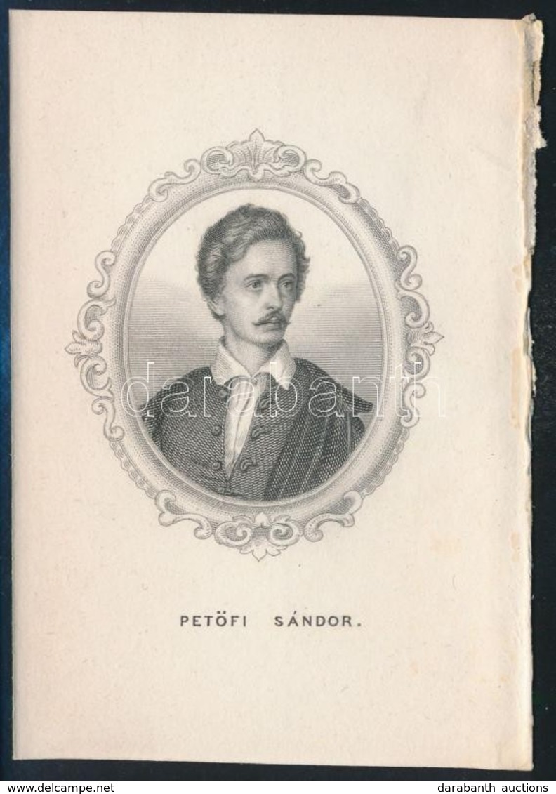 Cca 1860 Karl Moritz Lämmel: Petőfi Sándor Rézmetszetű Portréja .7x11 Cm - Estampas & Grabados