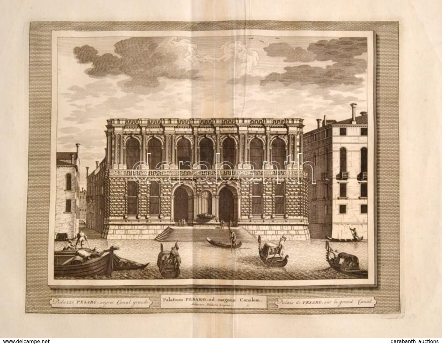 Cca 1715-1750 Domenico Lovisa (1690 K.-1750 K.): Velence: Palatium Malipieri Prope Stum Samuelem Ad Magnum Canalem Rézme - Stiche & Gravuren