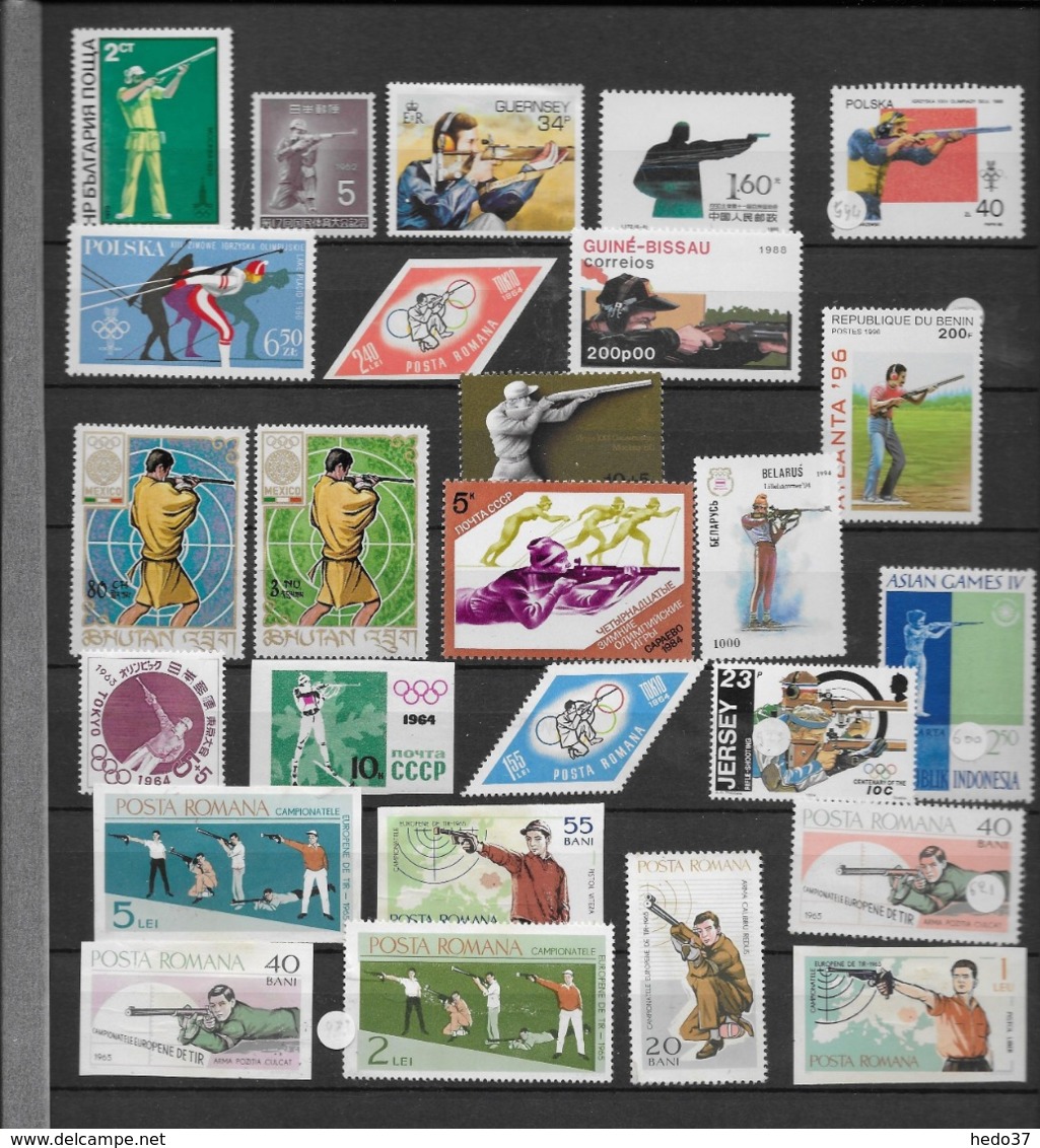 Thème Sports - Tir - Ensemble De Timbres **/* Neufs Sans/avec Charnière - TB - Tiro (armi)