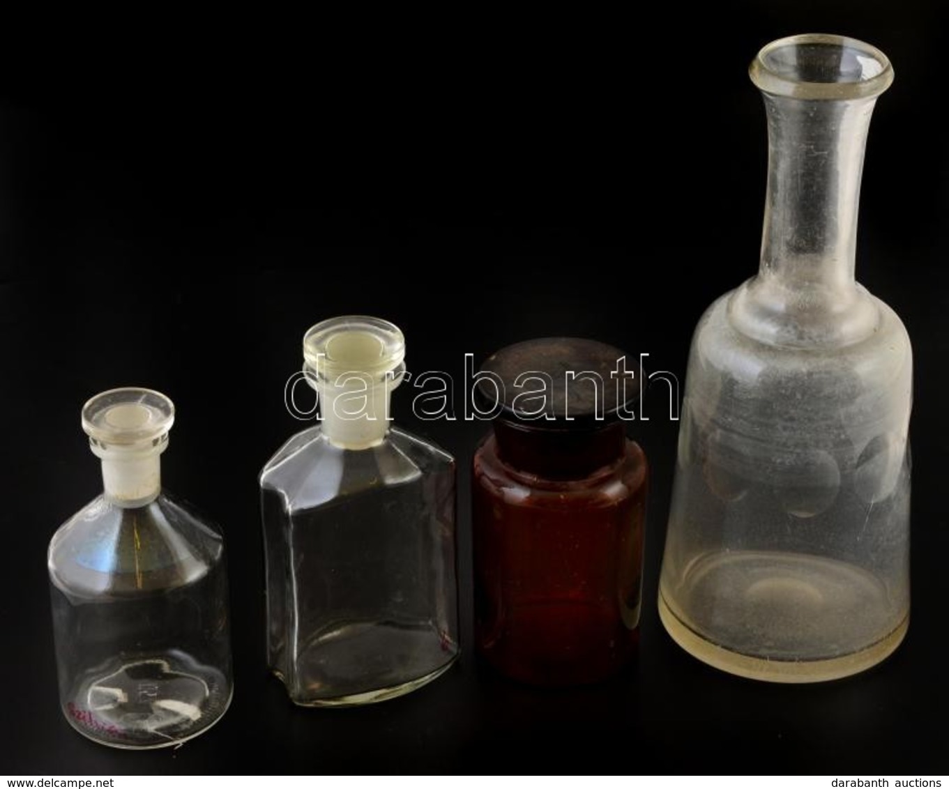 4 Db Gyógyszertári üveg - Glas & Kristall