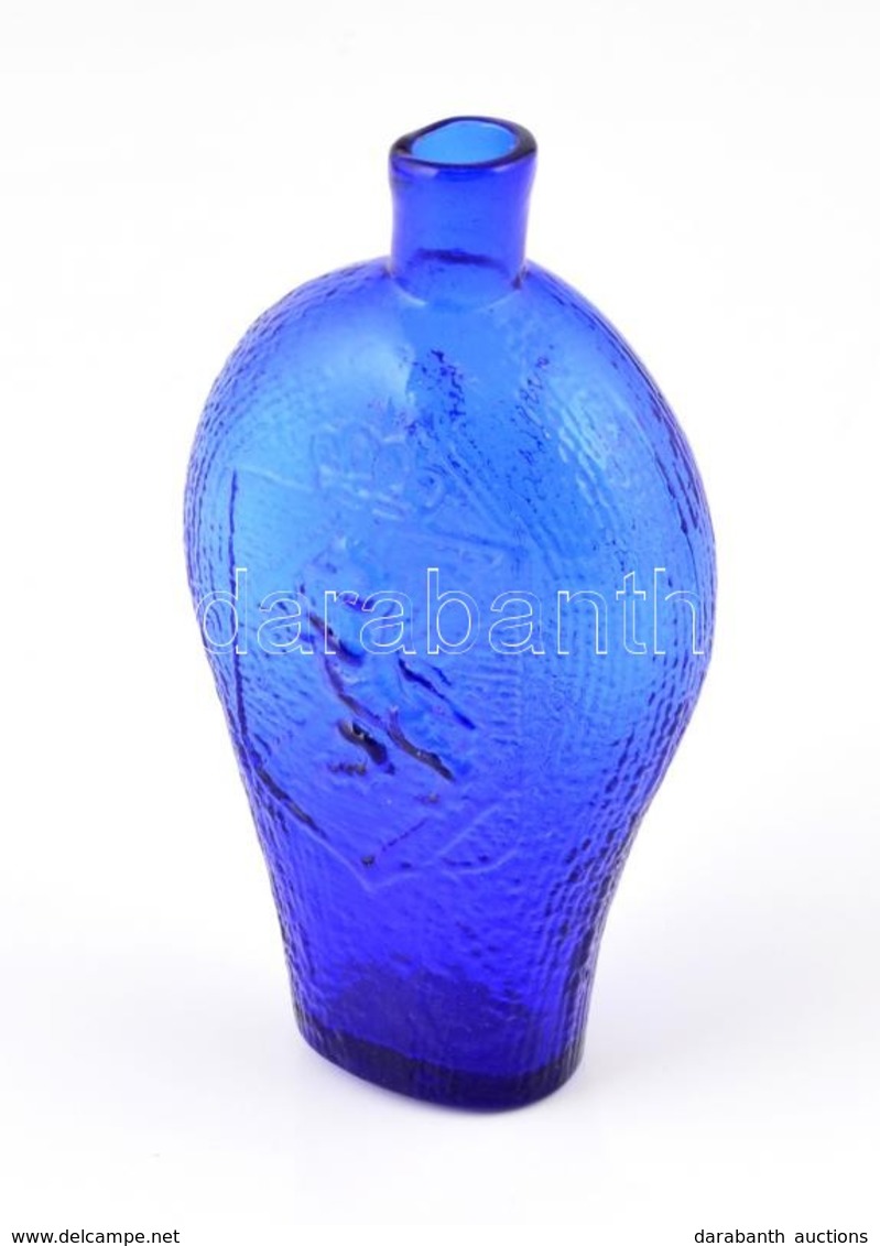 Fújt, Címeres Kék üveg 16 Cm - Vidrio & Cristal