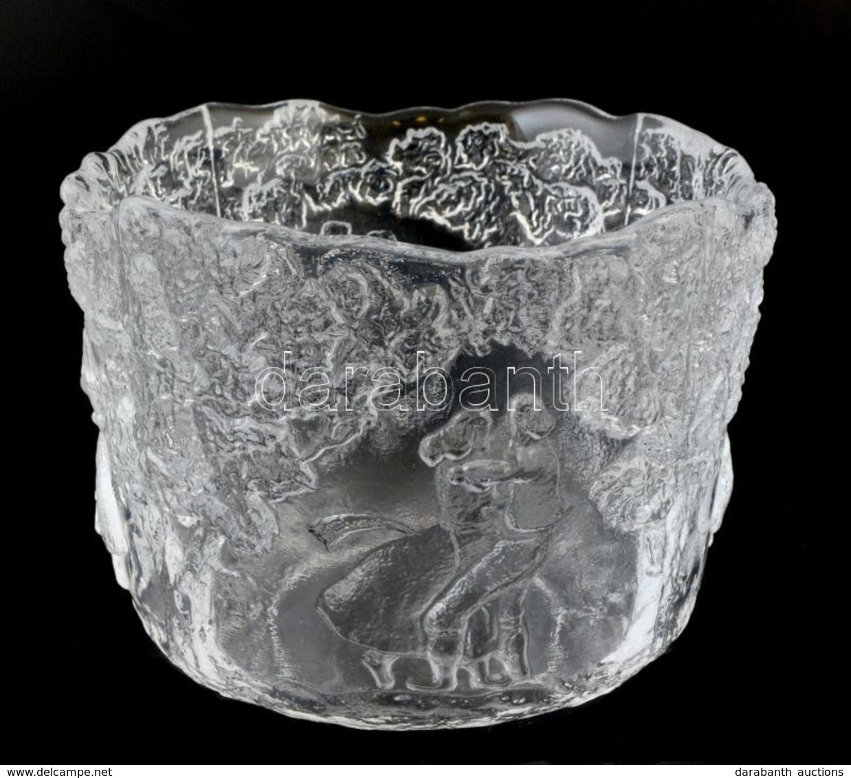 Kosta Boda Kaspó, Formába öntött, Jelzett, Hibátlan, D: 14 Cm, M:10 Cm - Vidrio & Cristal