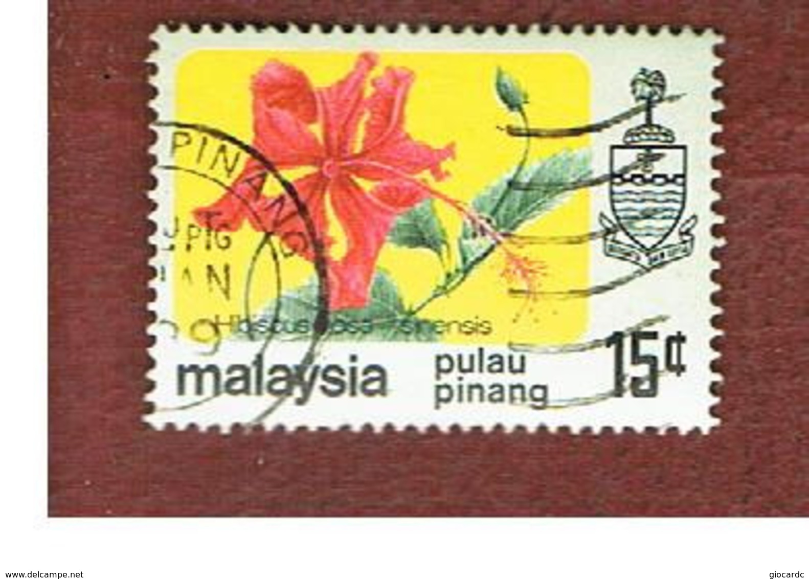 MALESIA: PENANG (MALAYSIA) -  SG 90  -  1979  FLOWERS: HIBISCUS  ROSA-SINENSIS   - USED ° - Malesia (1964-...)