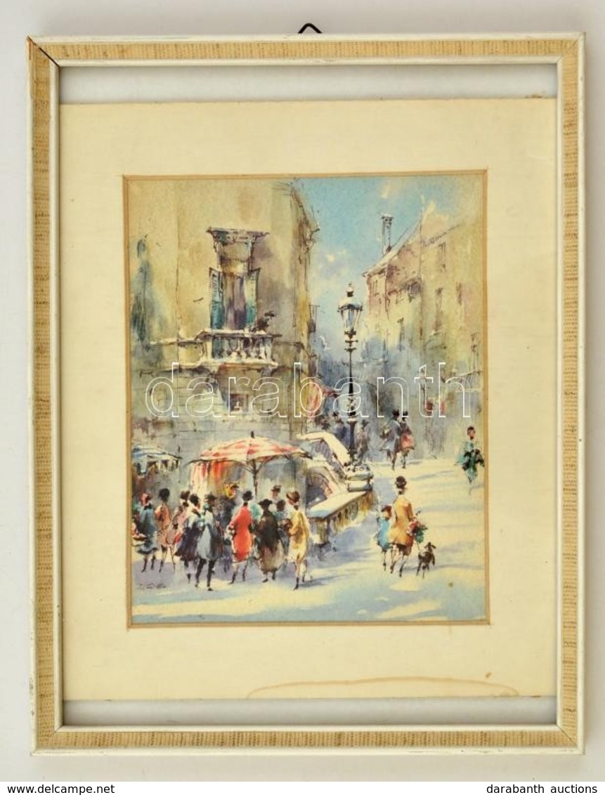 Retro Fa Képkeret Nyomattal, Belső:24×18 Cm, Külső:25,5×19,5 Cm - Autres & Non Classés