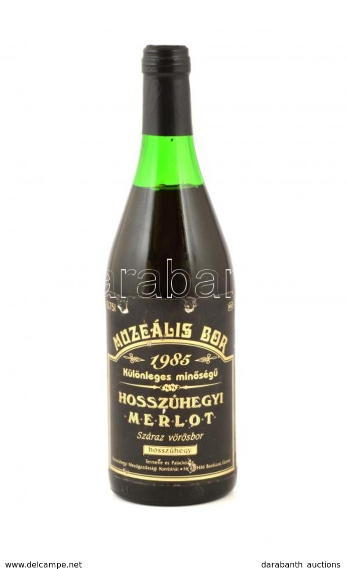 1985 Hosszúhegyi Merlot Bontatlan Palack Vörösbor - Autres & Non Classés