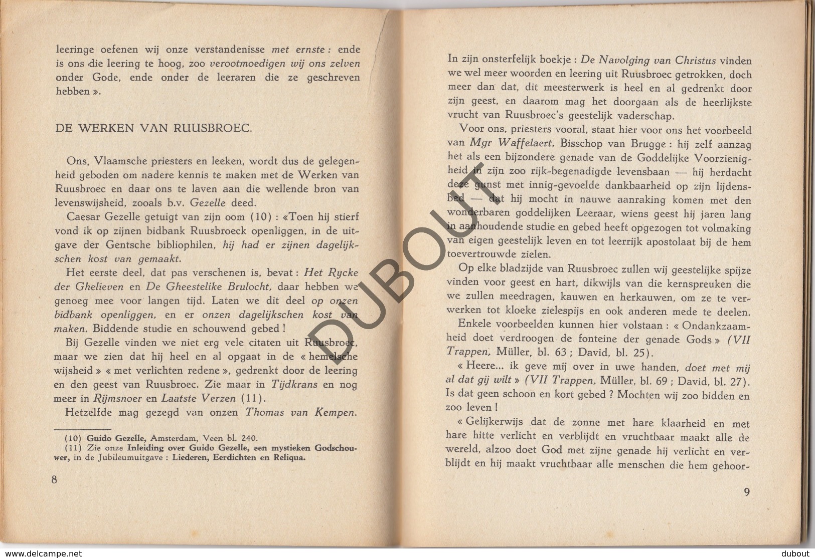 RUISBROEK/Groenendaal  - Gelukzalige Jan Van Ruusbroec - Deel 1 + Deel 2 1932 (R271) - Vecchi