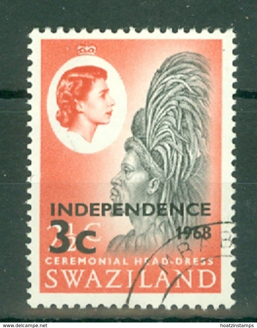 Swaziland: 1968   QE II - Pictorial 'Independence' OVPT  SG146   3c  Black & Vermilion   Used - Swaziland (1968-...)