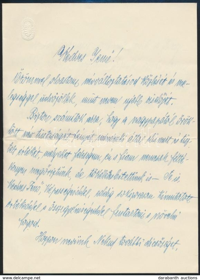 1943 Kócsy Elemér Ezredes Kézzel írt Levele Kócsy Jenő Gépészmérnök, Műszaki Tanácsos Részére, Annak Névváltoztatása ügy - Ohne Zuordnung