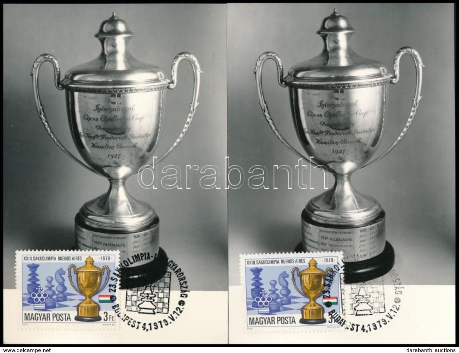 1978 Sakkolimpia Carte Maximum Az Olimpián Győztes Magyar Csapat Tagjainak Aláírásaival / Chess Olympic Games Winner Hun - Other & Unclassified