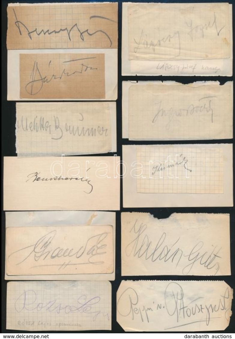 Cca 1920-1945 Autogram Gyűjtemény, Kb. 100 Db Aláírással, Sport, Zene, Színház, Irodalom, Stb. Területekről - Sonstige & Ohne Zuordnung