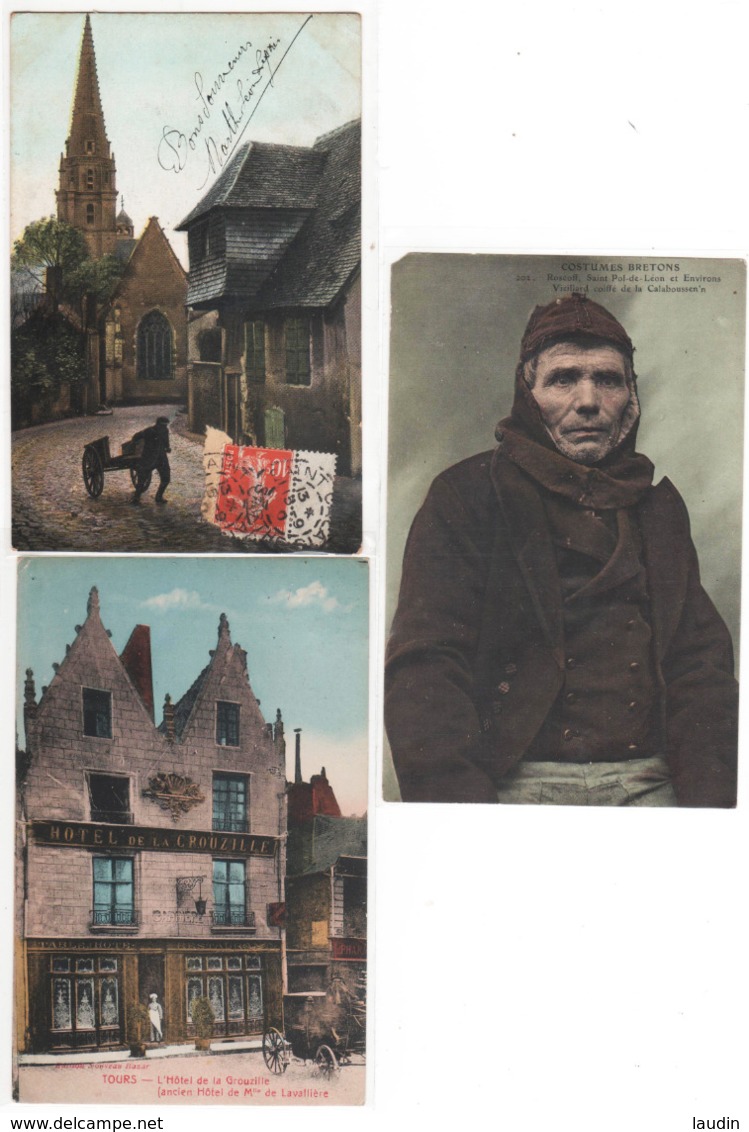 Lot 1 de 118 cartes postales couleurs : 70 animées+ 48 vues , tous les visuels dans l'annonce