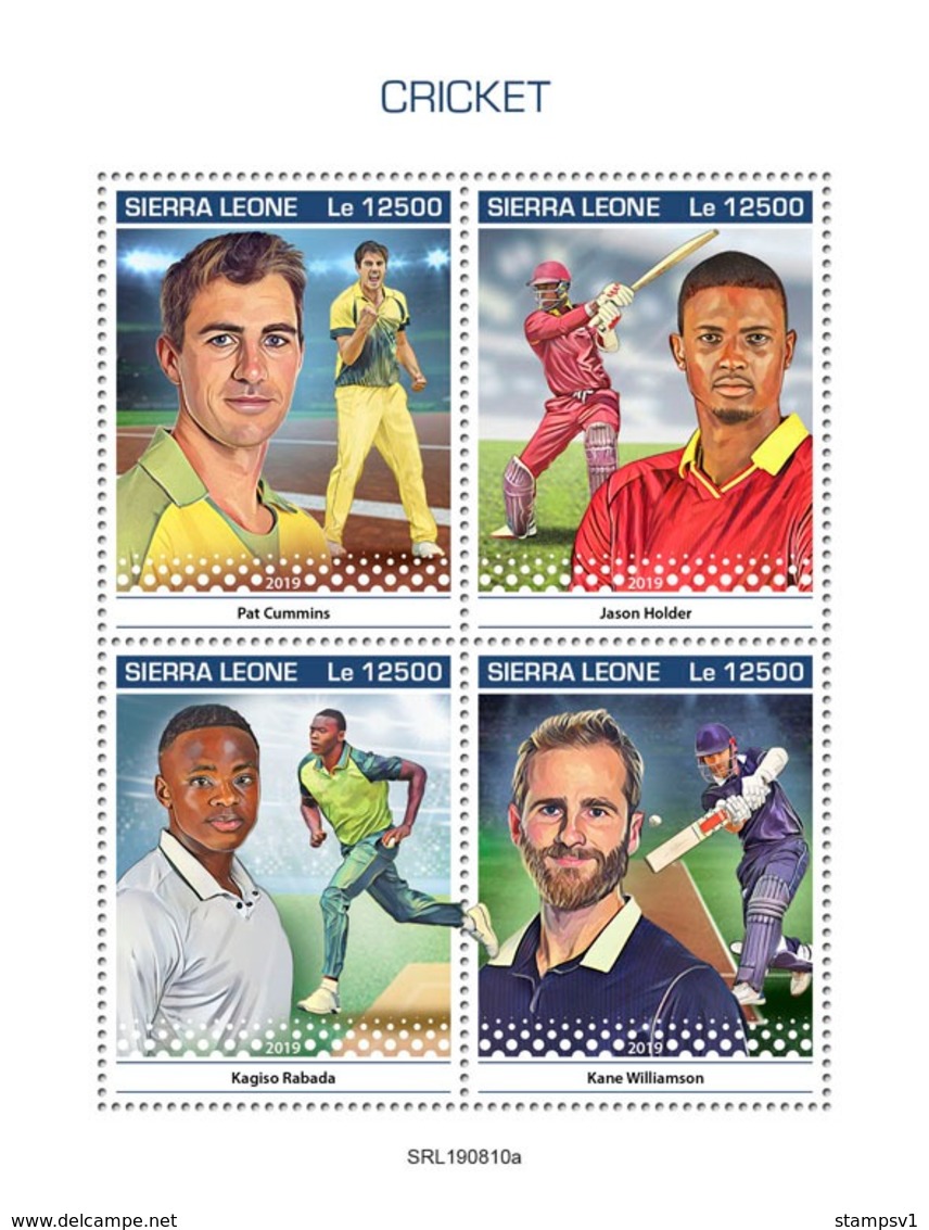 Sierra Leone. 2019 Cricket. (0810a)  OFFICIAL ISSUE - Cricket