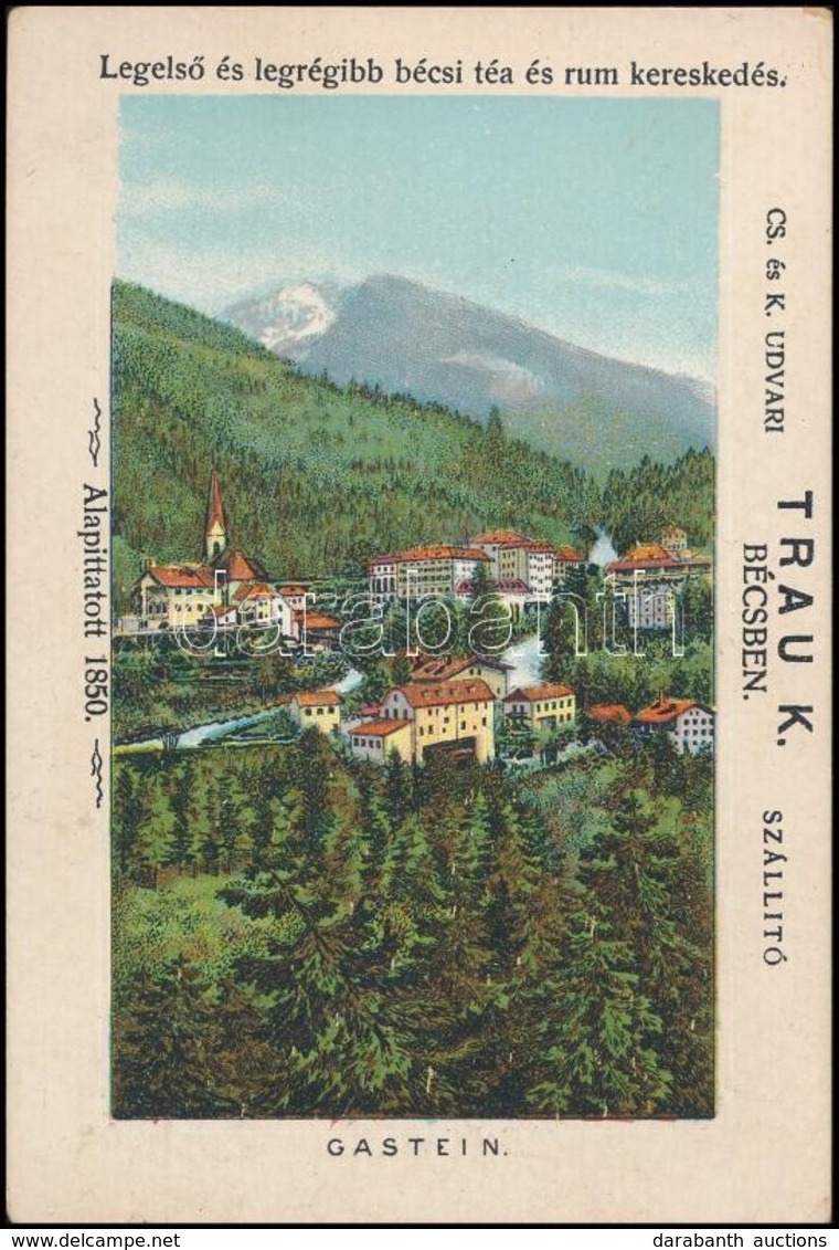 Trau K. Cs. és Kir. Udvari Szállító, Bécs, Színes Litho Kártya - Publicités