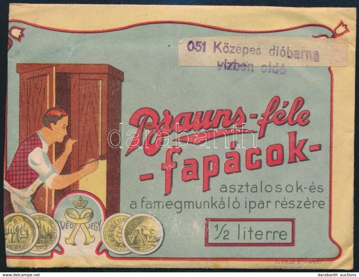 Cca 1910 Brauns Fapác Bontatlan Csomag 12x9 Cm - Werbung