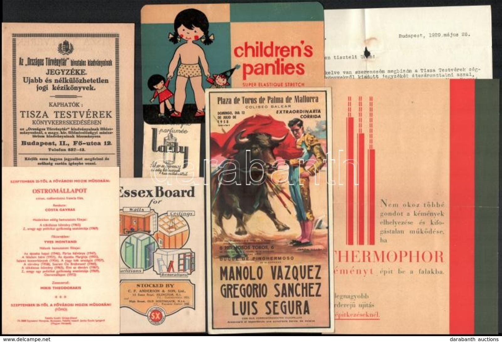 Cca 1940 7 Db Reklám Nyomtatvány - Publicités