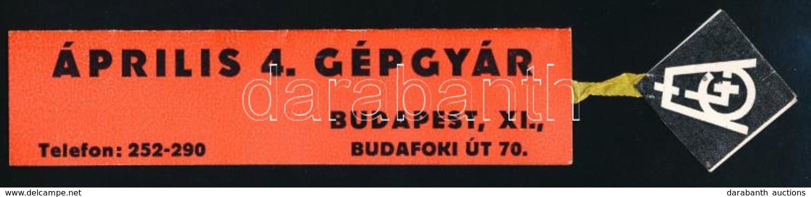 Április 4 Gépgyár Reklám 28 Cm - Publicidad