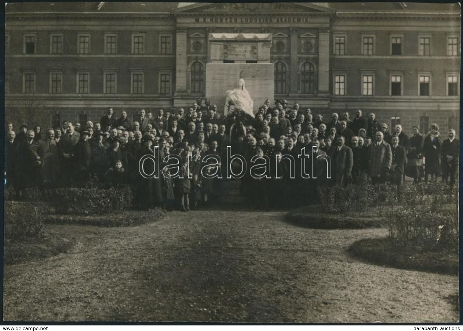 Ca 1930 Ludovika Akadémia Emlékmű Koszorúzás Fotó 24x16 Cm - Other & Unclassified