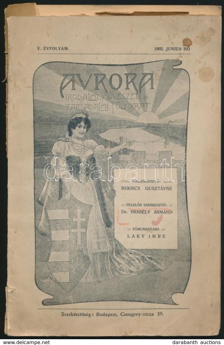 1902 Auróra Irodalmi, Művészeti és Társadalmi Folyóirat.  45p 2 Szám Egyik Levált Borítóval - Zonder Classificatie