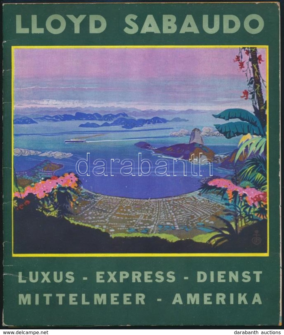 Cca 1920 Lloyd Sabaudo Luxushajóútjainak Képes Prospektusa Német Nyelven - Sin Clasificación