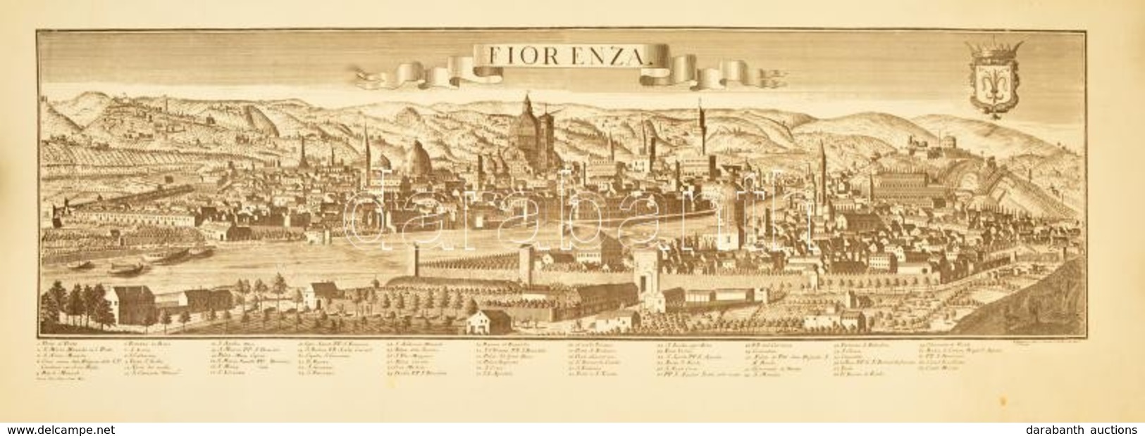 Firenze, Régi Metszet Modern Ofszet, 100x35,5 Cm - Ohne Zuordnung