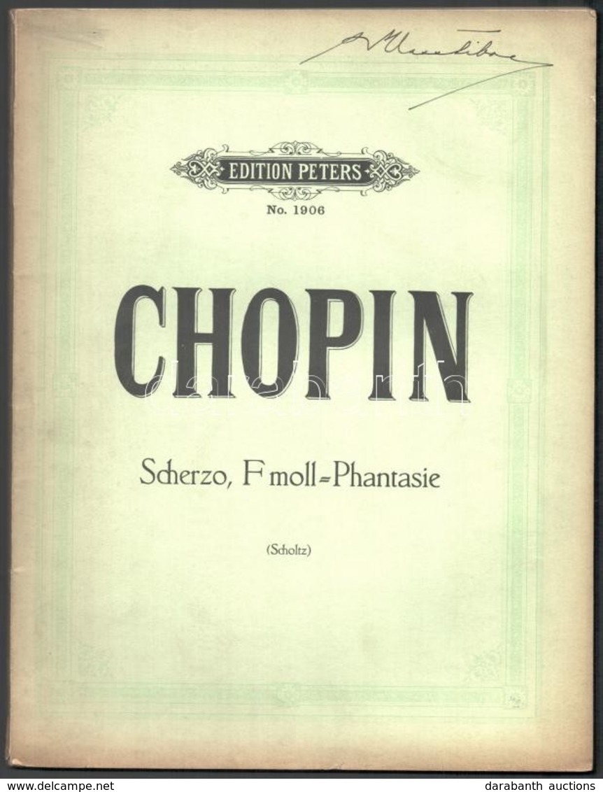 Chopin: Scherzos Und Fmoll-Phantasie. Szerk.: Scholtz, Hermann. Lipcse, é. N., Edition Peters. Papírkötésben, Jó állapot - Otros & Sin Clasificación