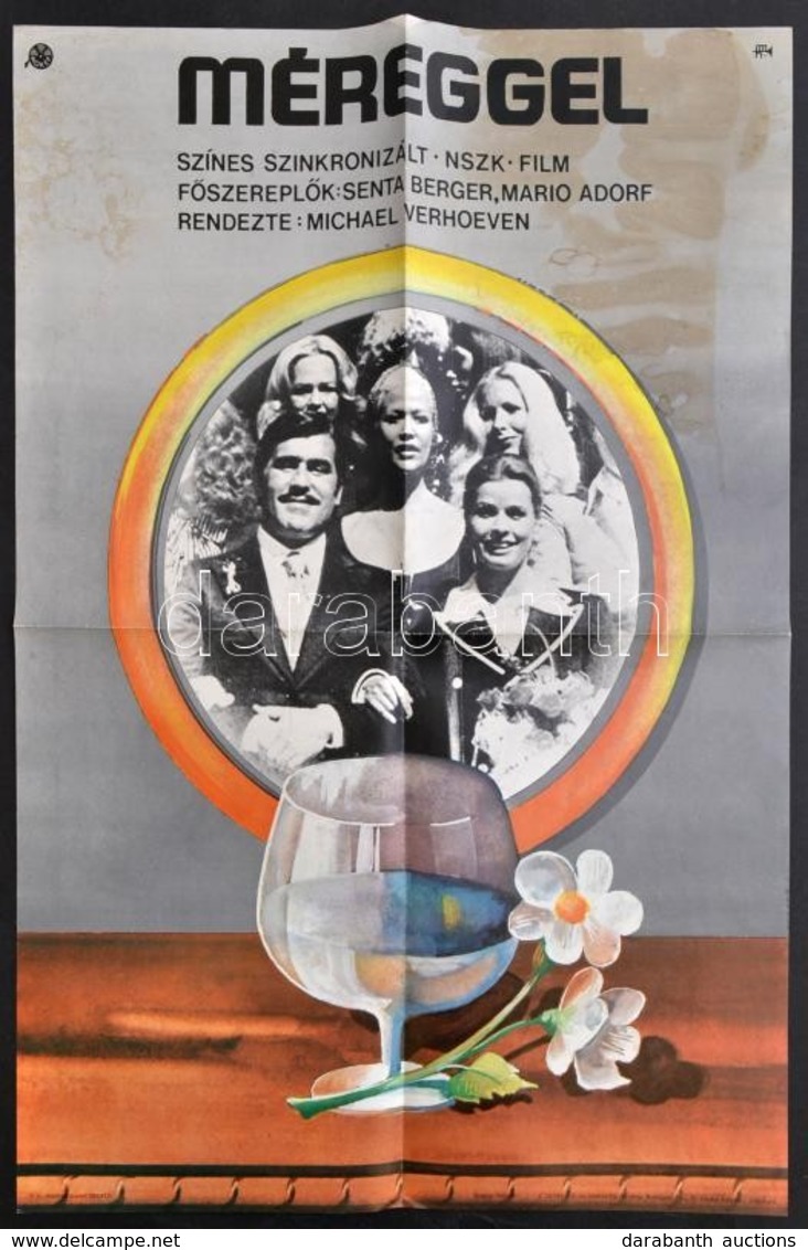 1976 Méreggel, NSZK Film Plakát, Hajtott, 56×39 Cm - Otros & Sin Clasificación