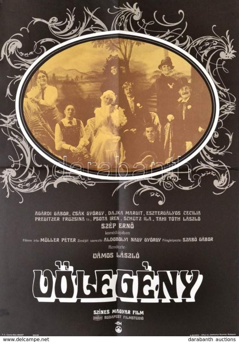 1982 Vőlegény, Színes Magyar Film Plakátja, MAFILM, Hajtott, 56×40 Cm - Altri & Non Classificati