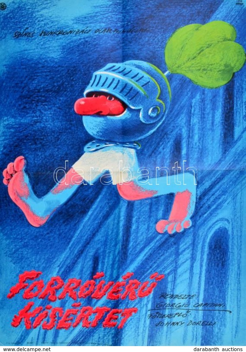 1983 Szilvásy Nándor: Forróvérű Kísértet Olasz Film Plakátja, MOKÉP, Hajtott, 56×40 Cm - Altri & Non Classificati