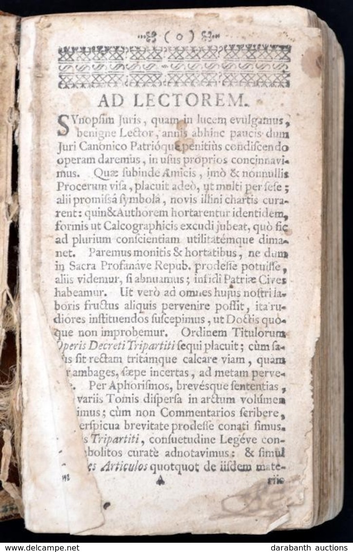 Szegedi János: Tripartitum Juris Ungarici Tyrocinium. 1-3. Köt. Nagyszombat, 1734, Leopold Joseph Berger. Néhol Foltos L - Unclassified