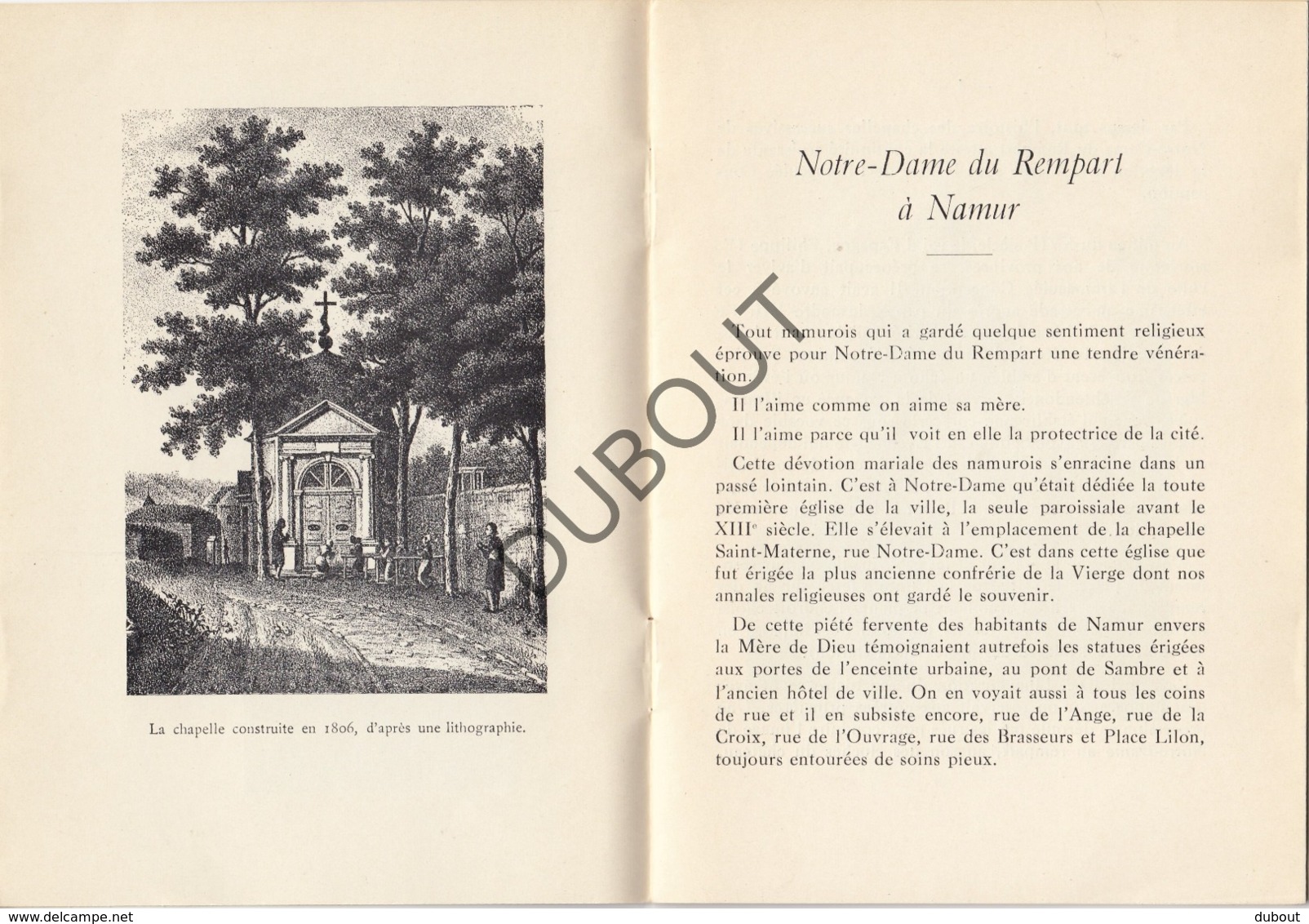 NAMUR Notre Dame Du Rempart 1954 (R270) - Antiguos