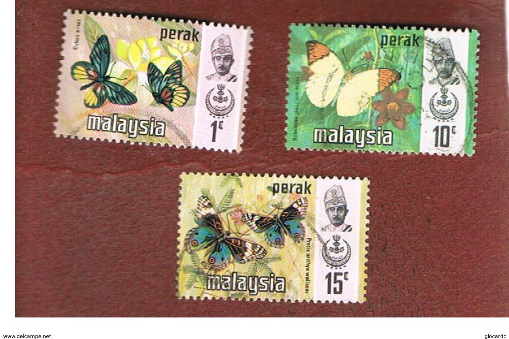 MALESIA: PERAK (MALAYSIA) -  SG 172.177  -  1971  BUTTERFLIES  - USED ° - Malesia (1964-...)