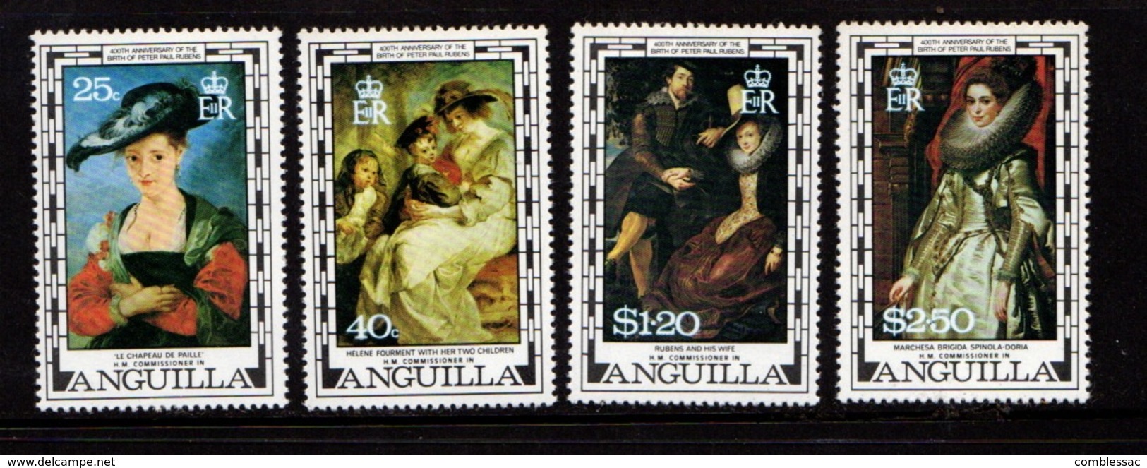 ANGUILLA    1977    400th  Birth  Centenary  Of  Rubens    Set  Of  4    MNH - Anguilla (1968-...)