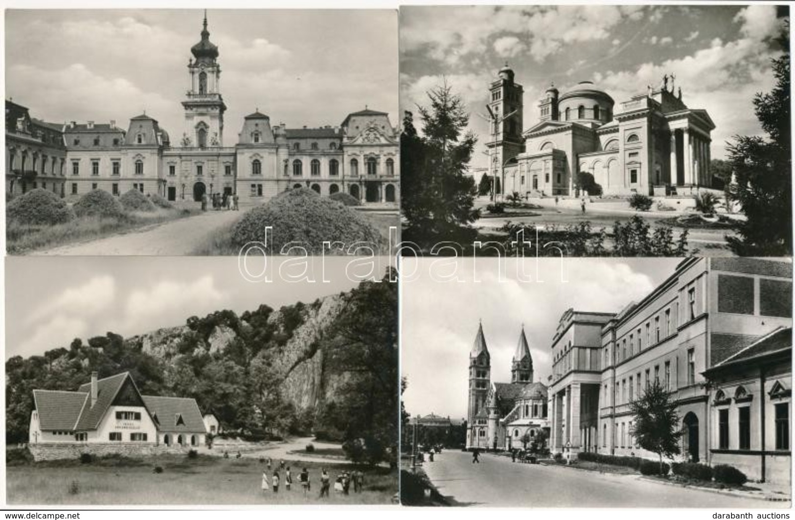 ** * Kb. 355 Db MODERN Magyar Fekete-fehér Városképes Lap / Cca. 355 MODERN Hungarian Black And White Town-view Postcard - Non Classés