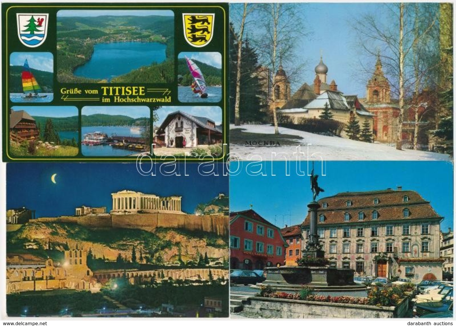 ** * 100 Db MODERN Külföldi Városképes Lap, Közte 14 Db Orosz / 100 MODERN Worldwide Town-view Postcards, Among Them 14  - Non Classés