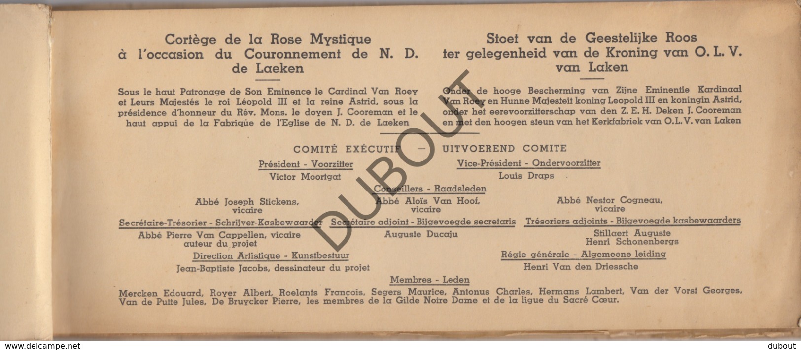 LAKEN - Kroning Van OLV Van Laeken, Stoet Van De Geestelijke Roos - 1935 - Met Talrijke Illustraties   (R248) - Oud