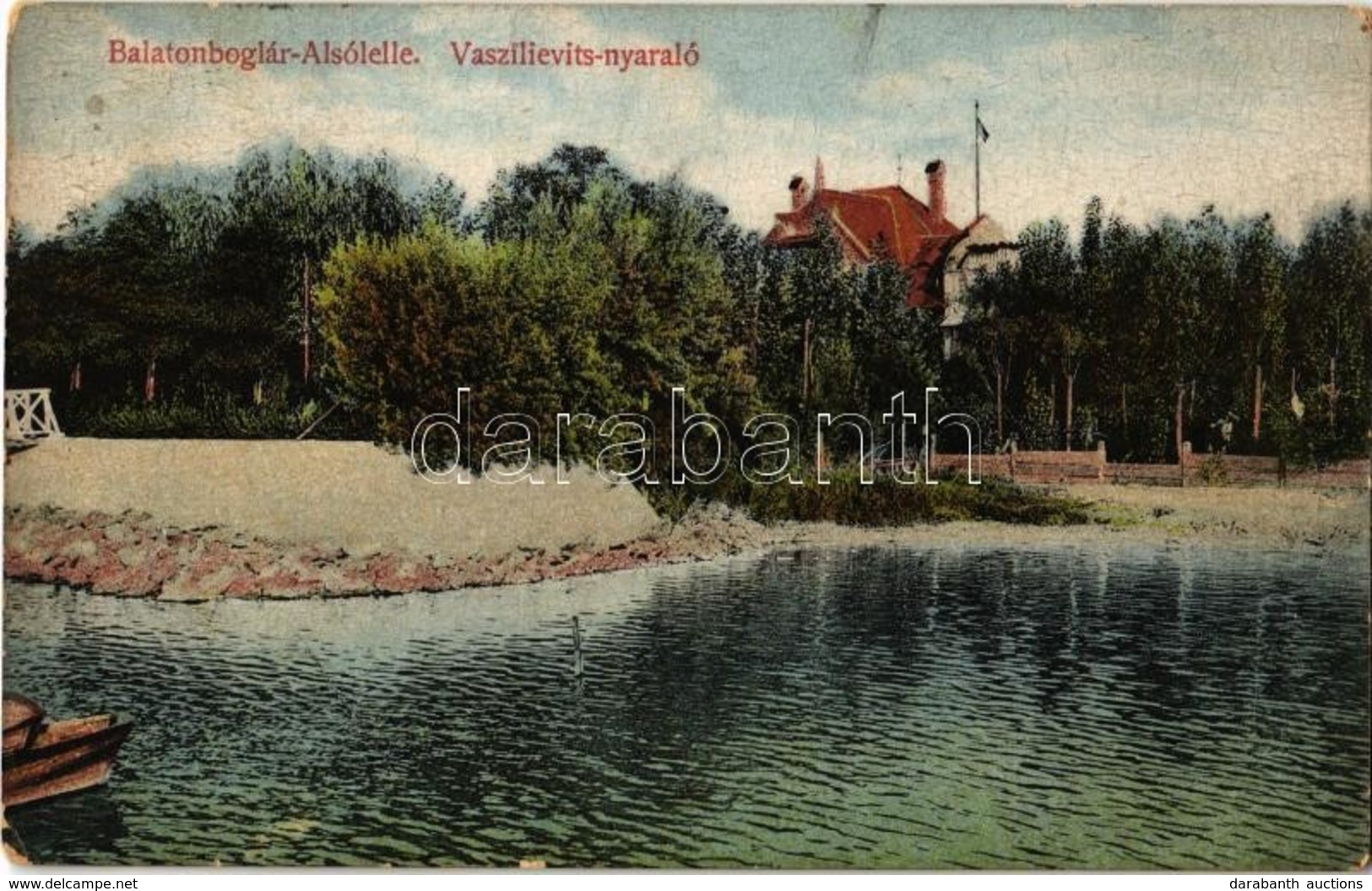 T2/T3 1912 Balatonboglár, Balatonboglár-Alsólelle; Vaszilievits Nyaraló, Villa. Kiadja Faragó Sándor 51. Sz. (EK) - Unclassified