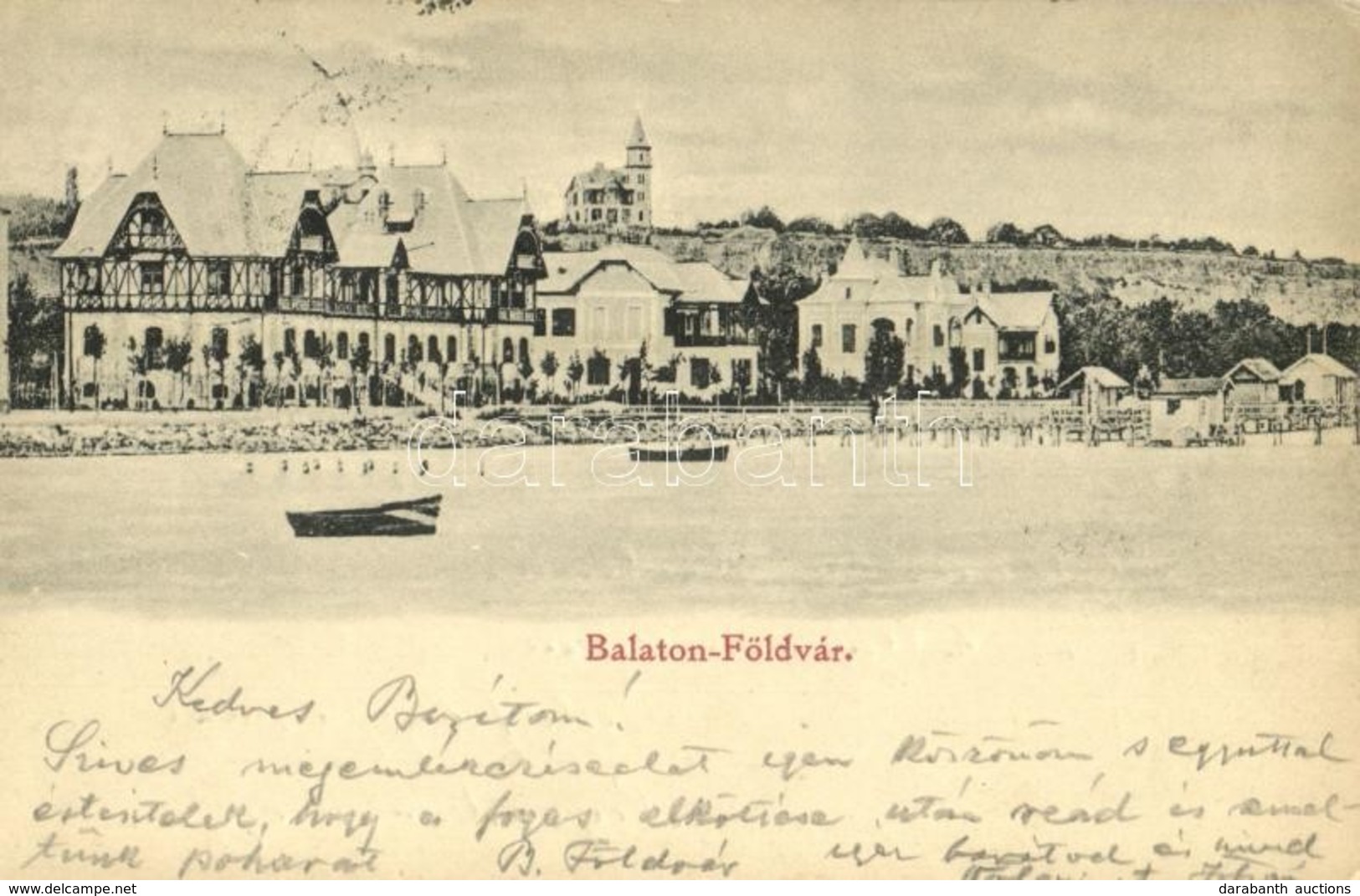 T2 1901 Balatonföldvár, Nyaralók, Villák, Fürdőzők - Unclassified