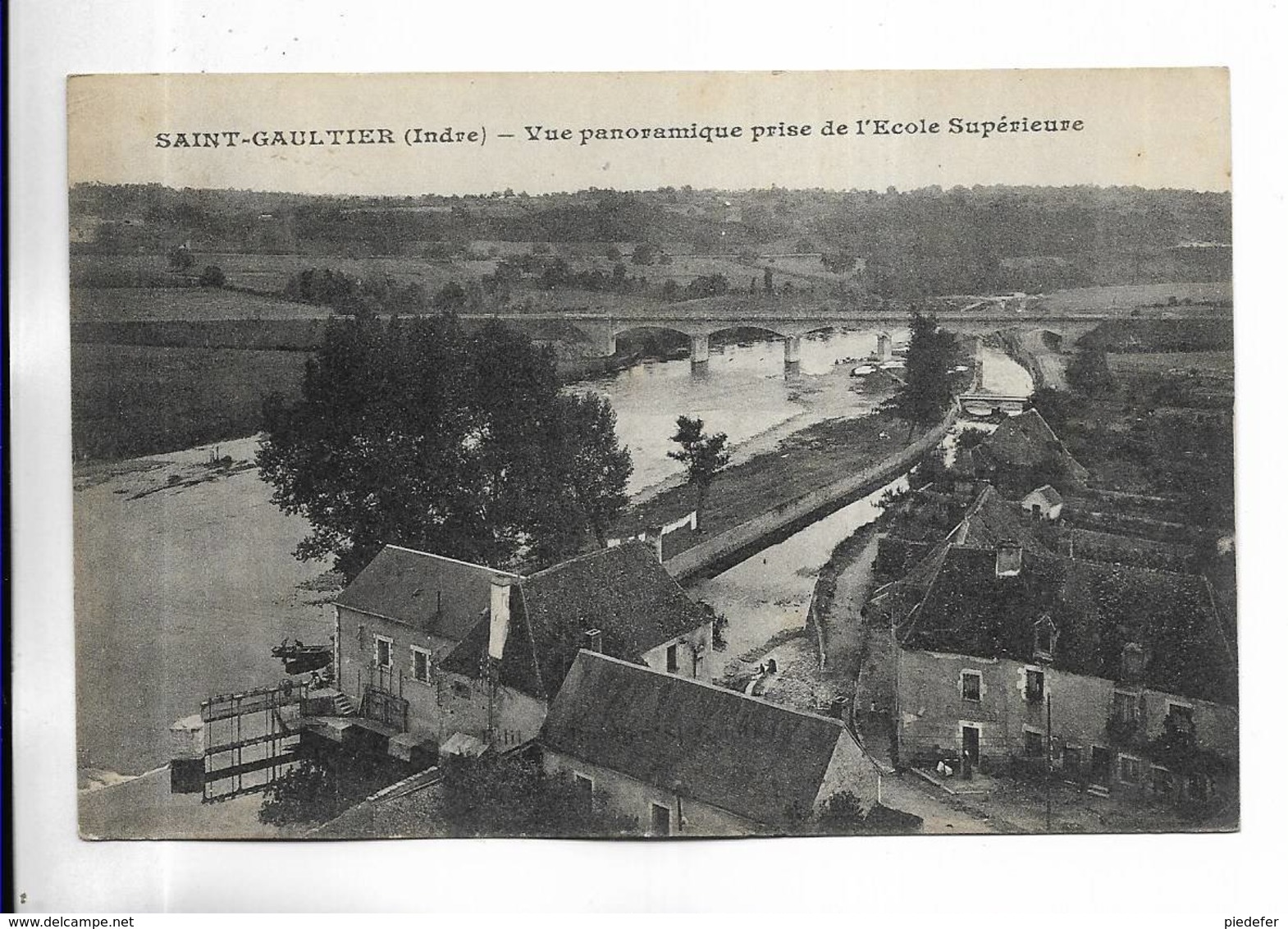36 - SAINT-GAULTIER ( Indre ) - Vue Panoramique Prise De L' Ecole Supérieure. - Other & Unclassified