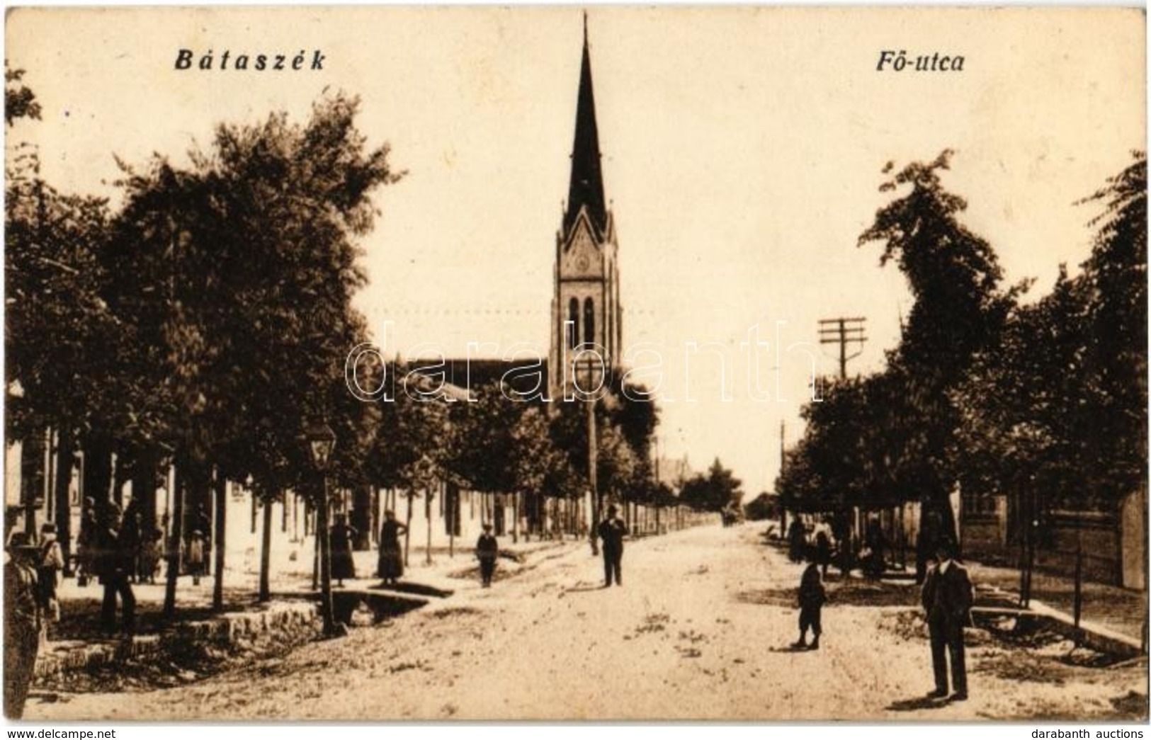 T2 1926 Bátaszék, Fő Utca, Római Katolikus Templom. Kiadja Darvas Ferenc - Ohne Zuordnung