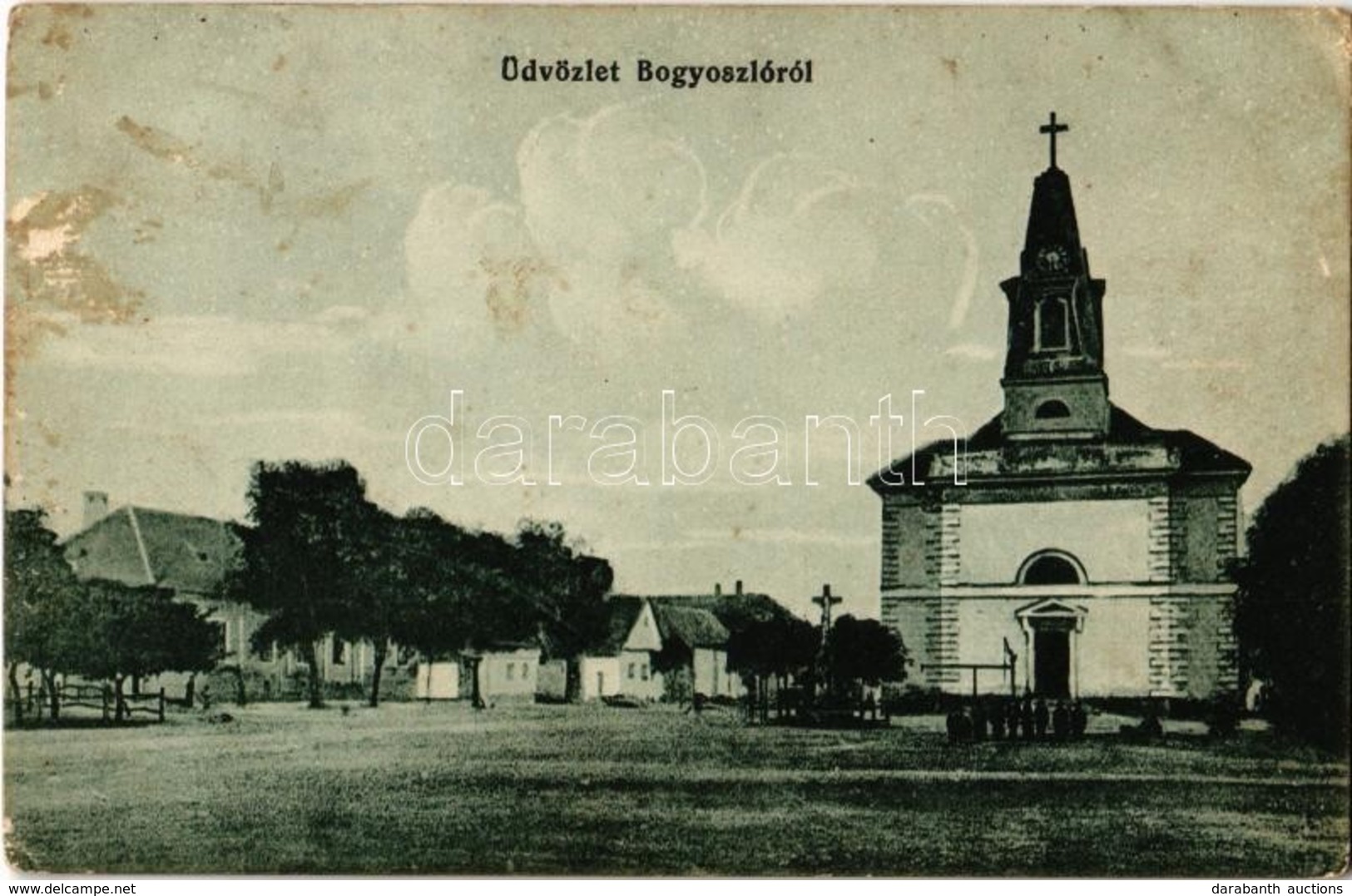 T2/T3 1923 Bogyoszló, Római Katolikus Templom, Utca (fl) - Ohne Zuordnung