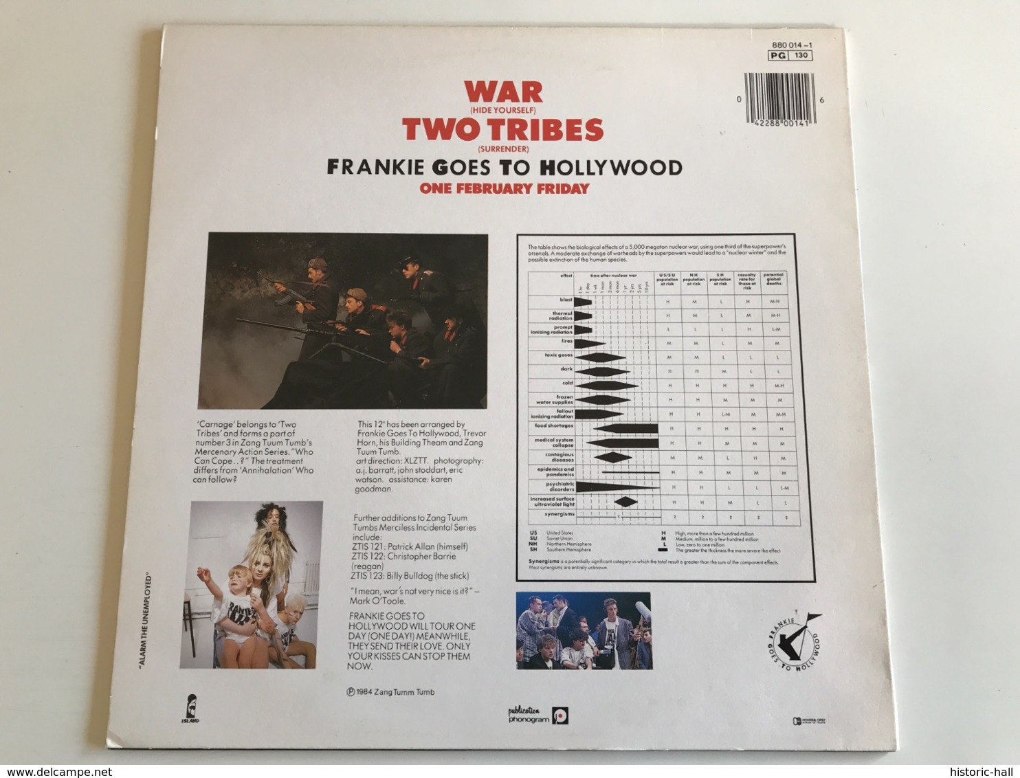 FRANKIE GOES TO HOLLYWOOD « two Tribes » MAXI 45t French Press - Rock