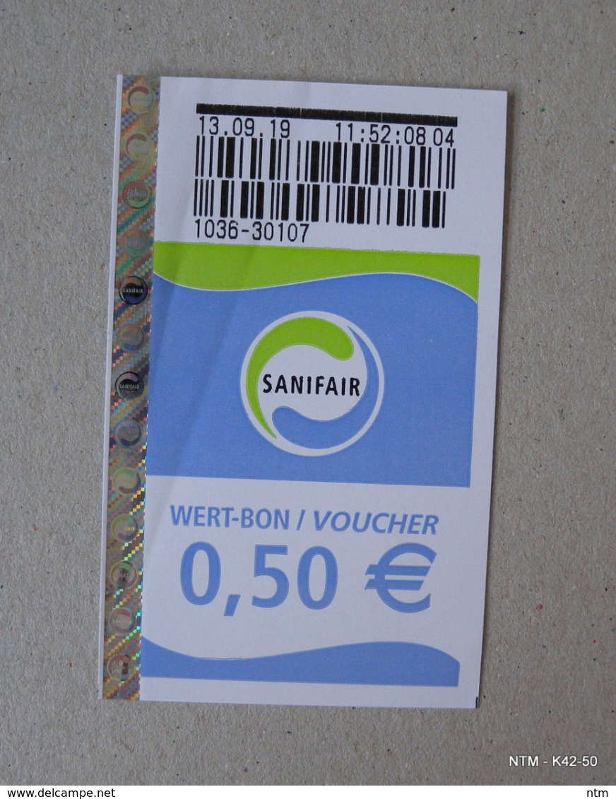 HIGHWAY AUTOBAHN GAS STATION TOILET VOUCHER USED IN 2019. - Other & Unclassified