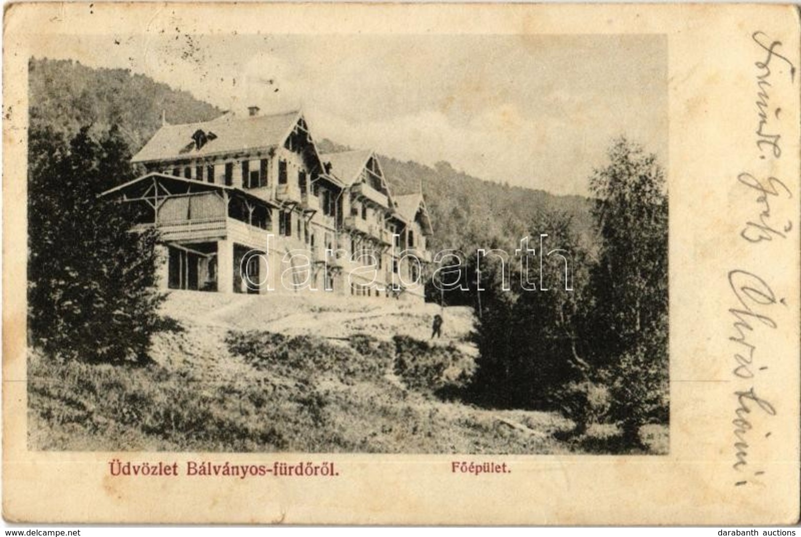 T2/T3 1913 Bálványosfürdő, Baile Balvanyos (Torja, Turja, Turia); A Fürdő Főépülete. Kiadja Divald Károly Fia / Spa, Bat - Unclassified