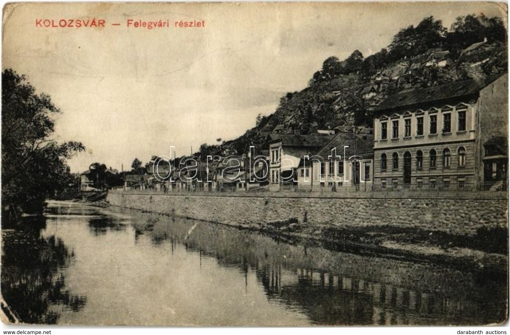 T3 1913 Kolozsvár, Cluj; Fellegvári Rész, Kis-Szamos Mellett. Ujhelyi és Boros Kiadása / Cetatuia, Somesul Mic / Street  - Ohne Zuordnung