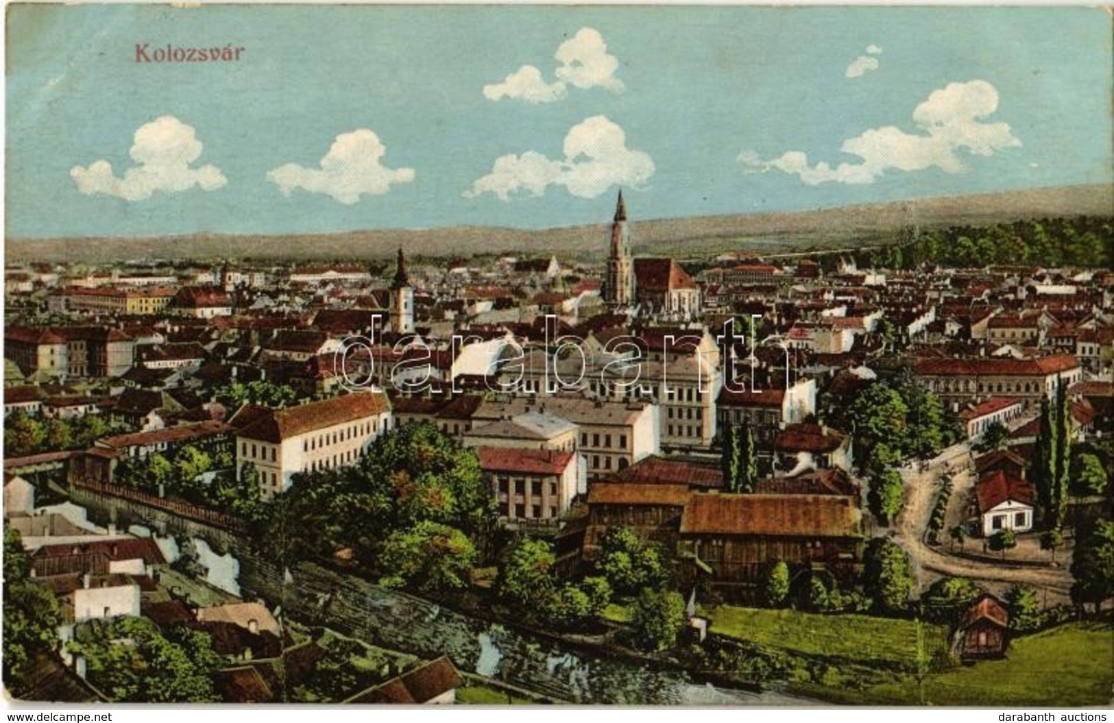 T2 1914 Kolozsvár, Cluj; Látkép, Templomok / General View, Churches - Ohne Zuordnung