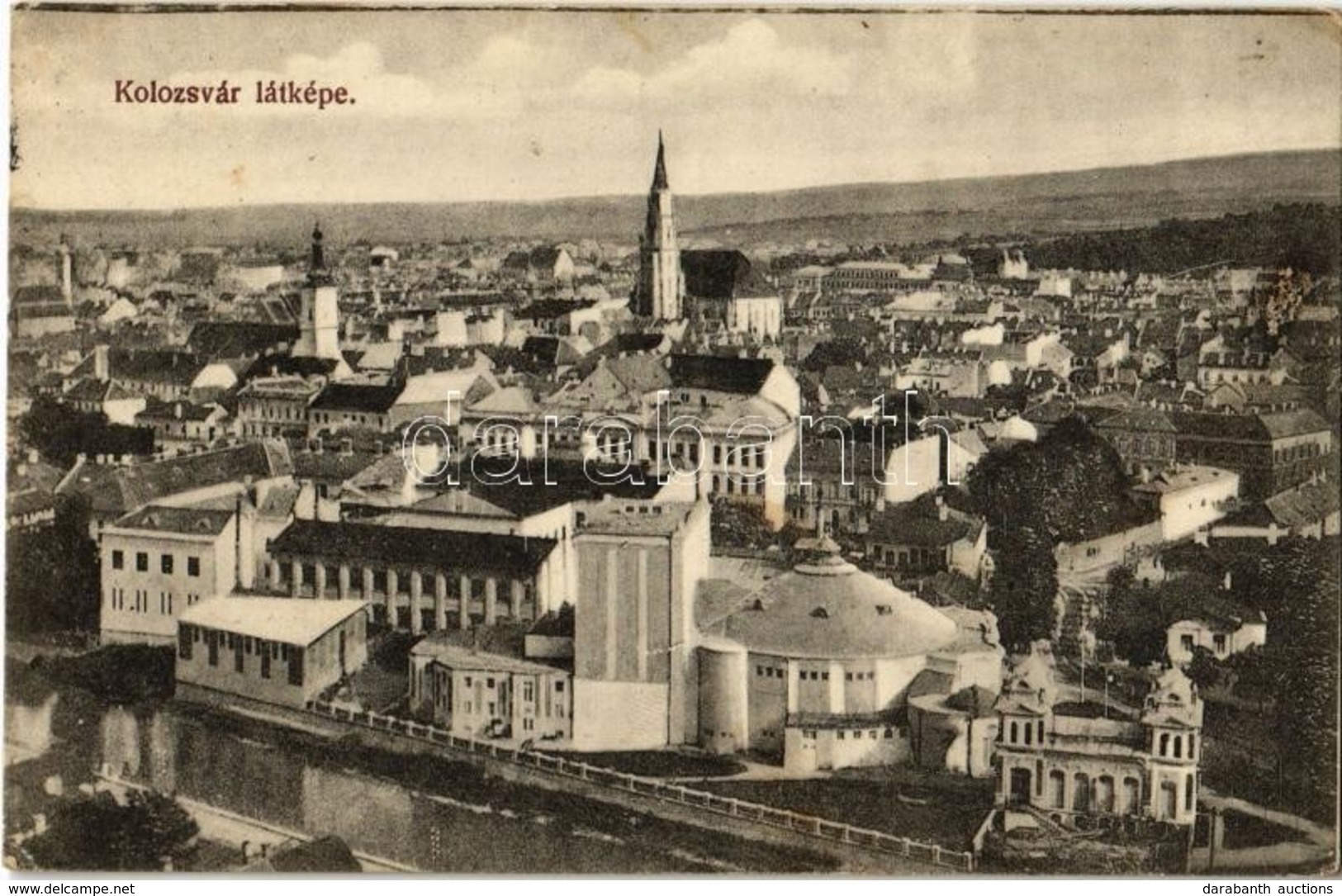 T2 1915 Kolozsvár, Cluj; Látkép, Templomok. Kiadja Gombos Ferenc / General View, Churches - Ohne Zuordnung