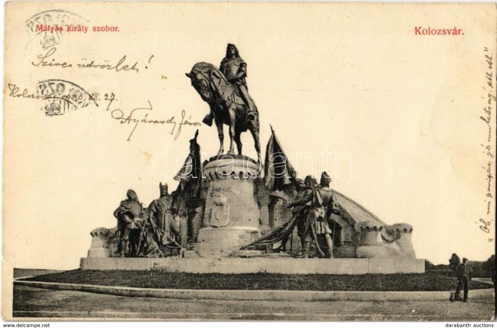 T2 1910 Kolozsvár, Cluj; Mátyás Király Szobor / Statue Of Mathias Rex, King Matthias, Monument - Ohne Zuordnung