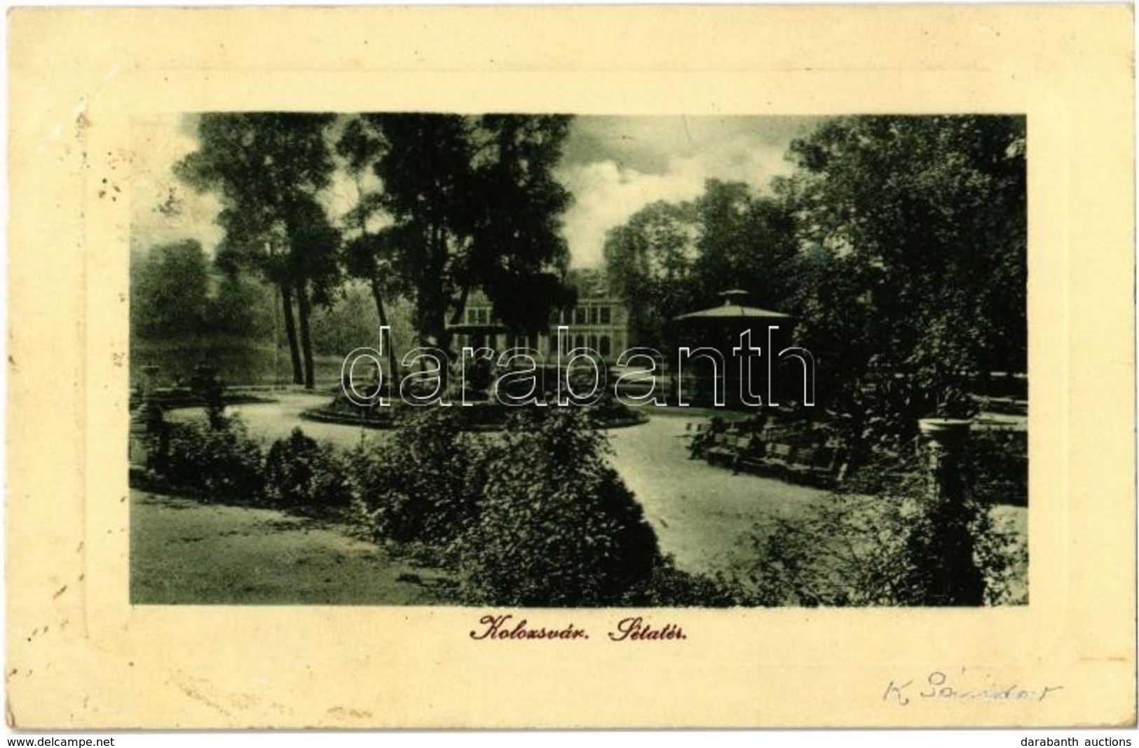 T2/T3 1910 Kolozsvár, Cluj; Sétatér. W. L. Bp. 6368. / Park, Promenade (fl) - Ohne Zuordnung