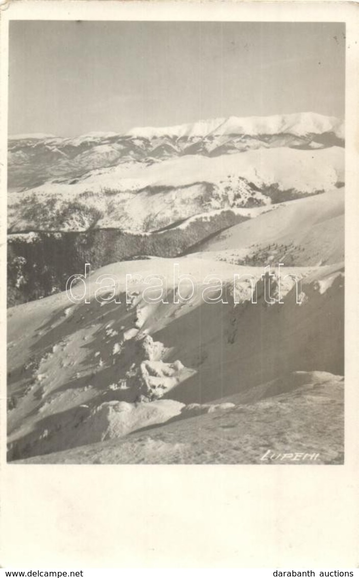 * T2 1936 Lupény, Lupeni; Vulkán-hegység Télen / Muntii Valcan In Winter. Photo - Ohne Zuordnung