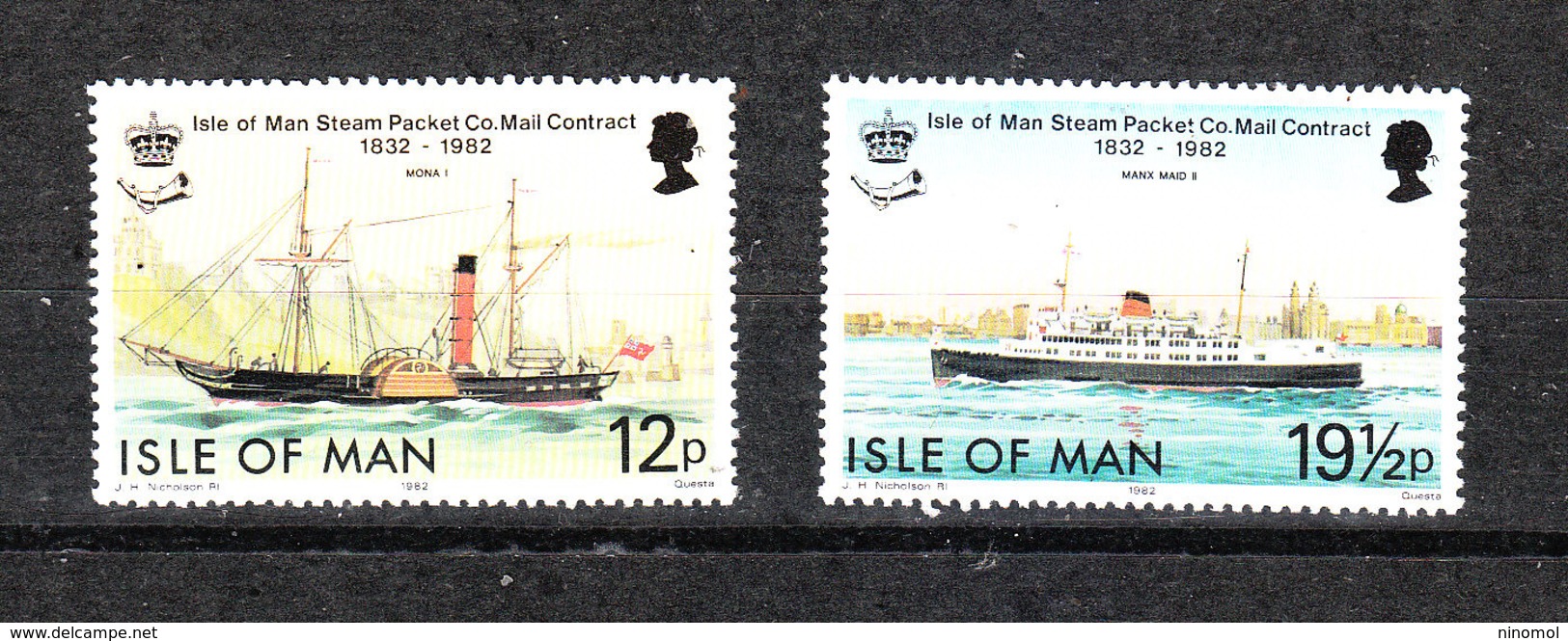 Man - 1982. Due Navi Postali. Two Postal Ships. Complete MNH Series - Barche
